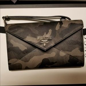 Prada Camo Wallet with strap
